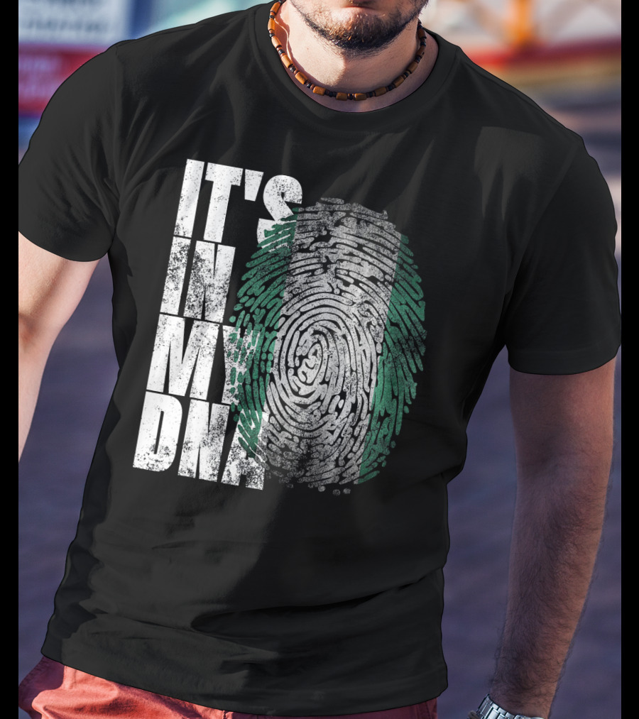 It's In My DNA Nigerian Heritage Fingerprint T-Shirt
