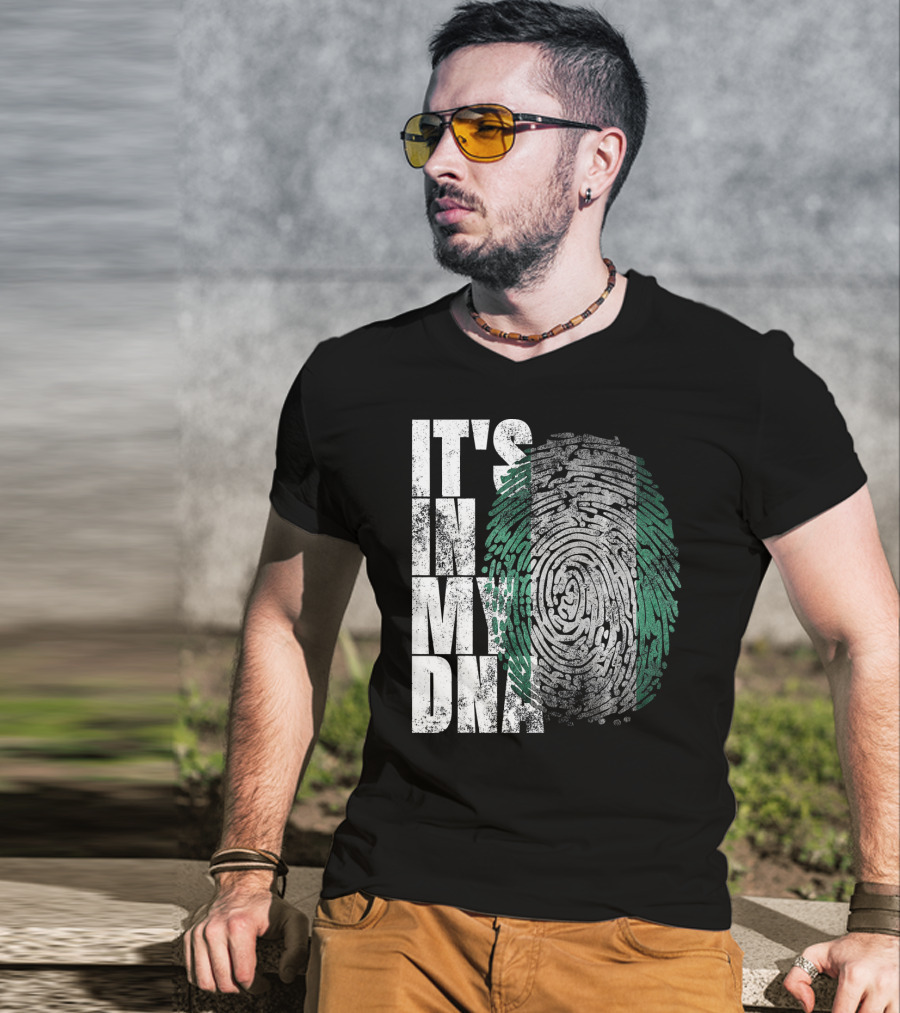 It's In My DNA Nigerian Heritage Fingerprint T-Shirt