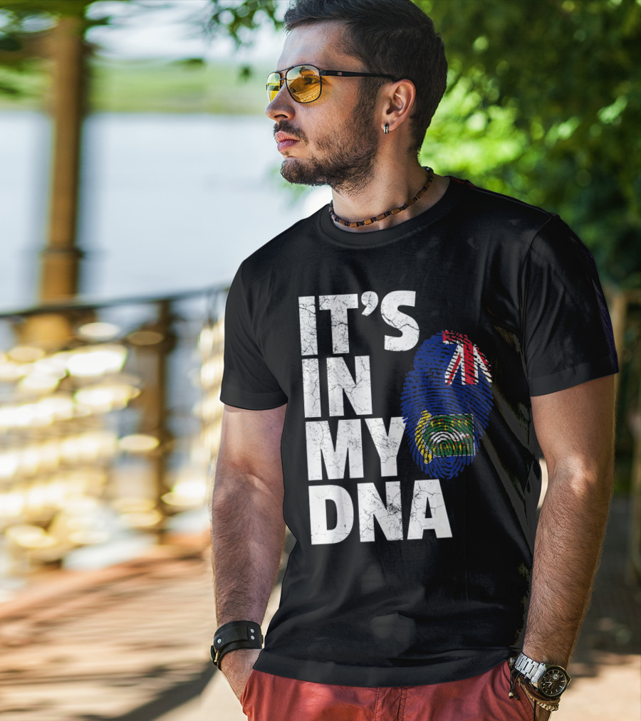 IT'S IN MY DNA British Virgin Islands Flag Fingerprint T-Shirt