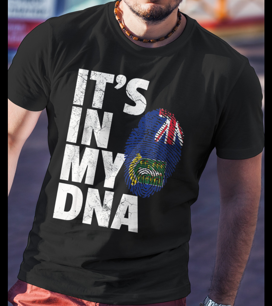 IT'S IN MY DNA British Virgin Islands Flag Fingerprint T-Shirt