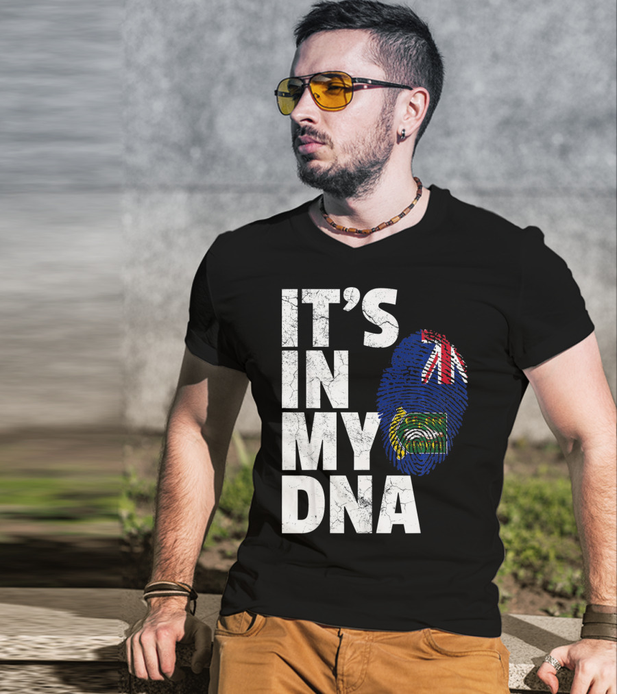 IT'S IN MY DNA British Virgin Islands Flag Fingerprint T-Shirt
