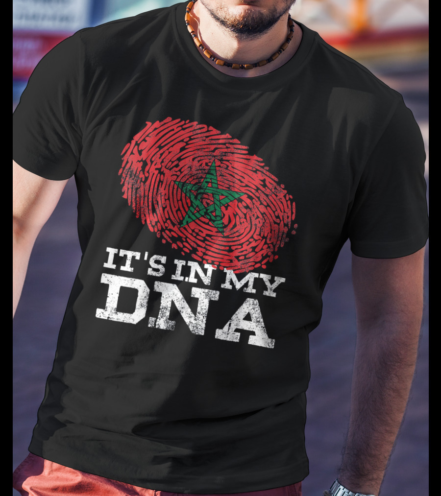 IT'S IN MY DNA Moroccan Moorish Fingerprint T-Shirt