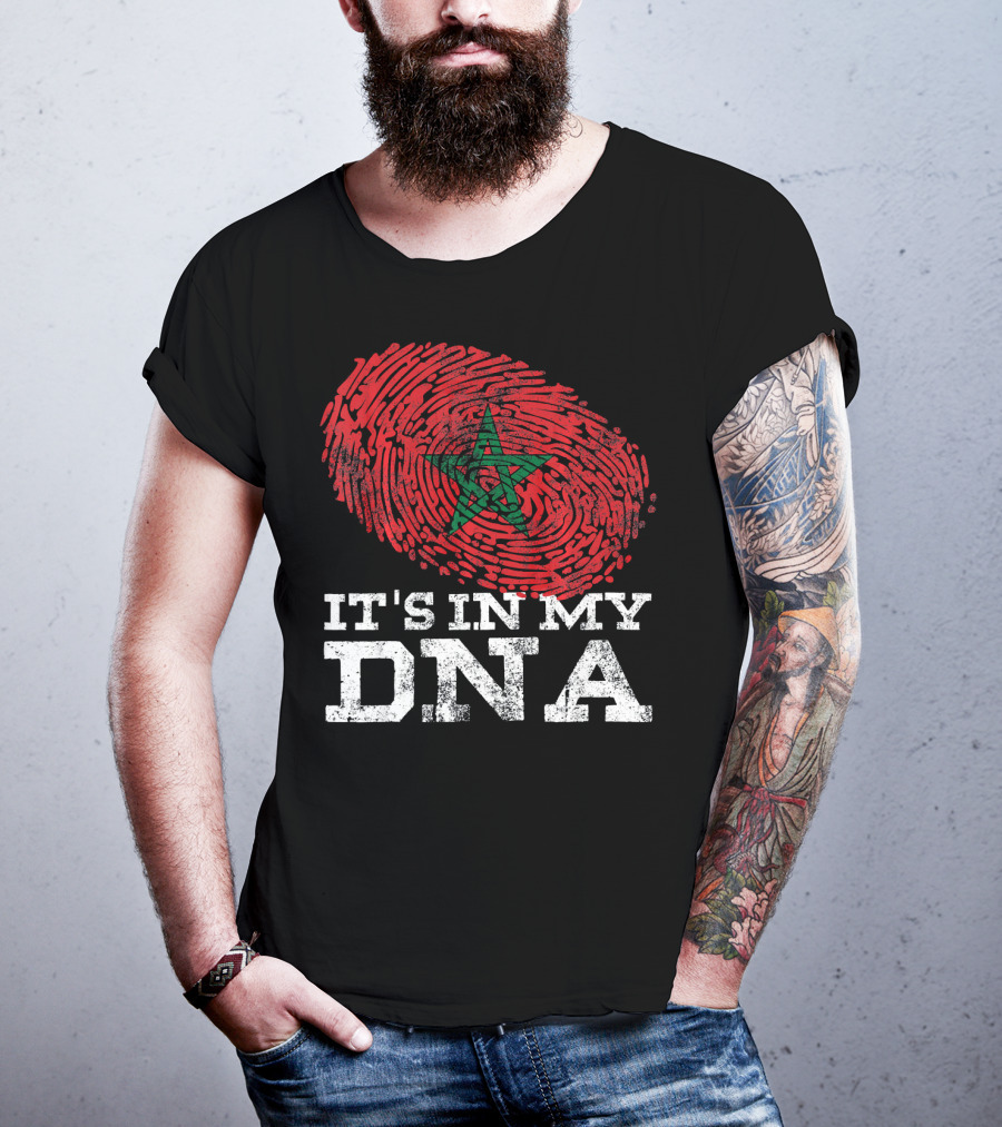 IT'S IN MY DNA Moroccan Moorish Fingerprint T-Shirt