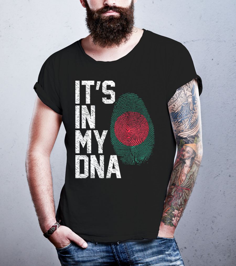 IT'S IN MY DNA Bangladesh Flag Fingerprint T-Shirt