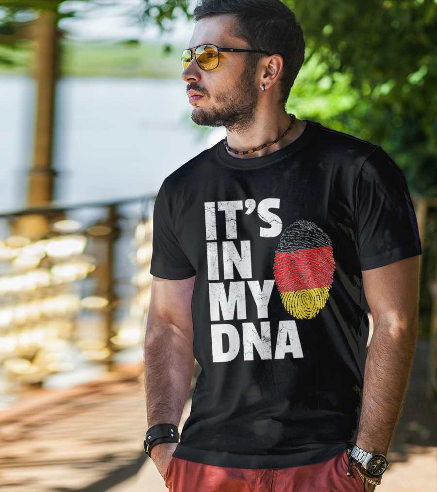 IT'S IN MY DNA German Flag Fingerprint Germany T-Shirt