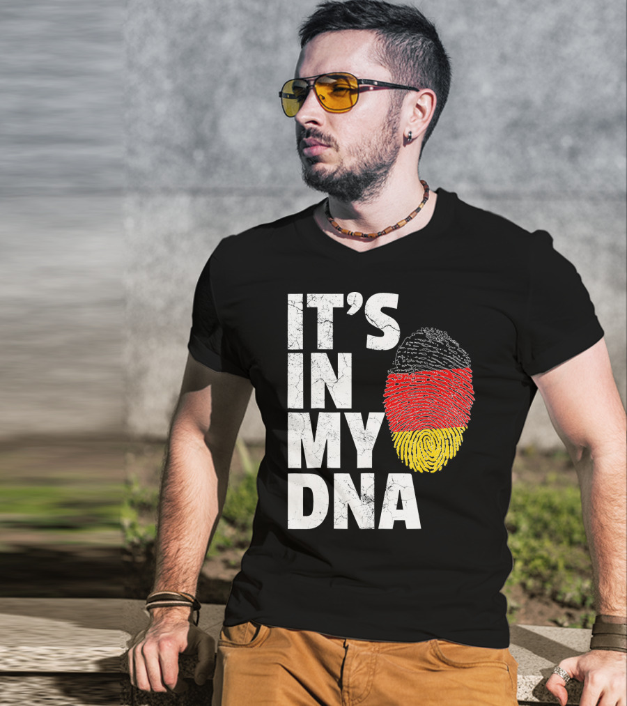 IT'S IN MY DNA German Flag Fingerprint Germany T-Shirt