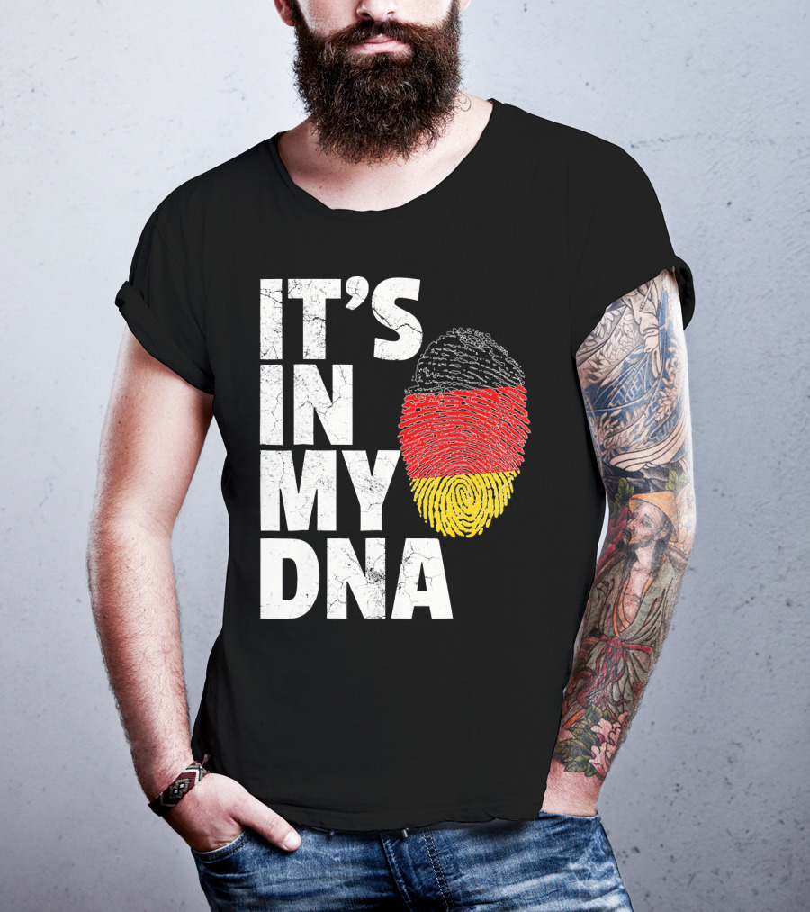 IT'S IN MY DNA German Flag Fingerprint Germany T-Shirt