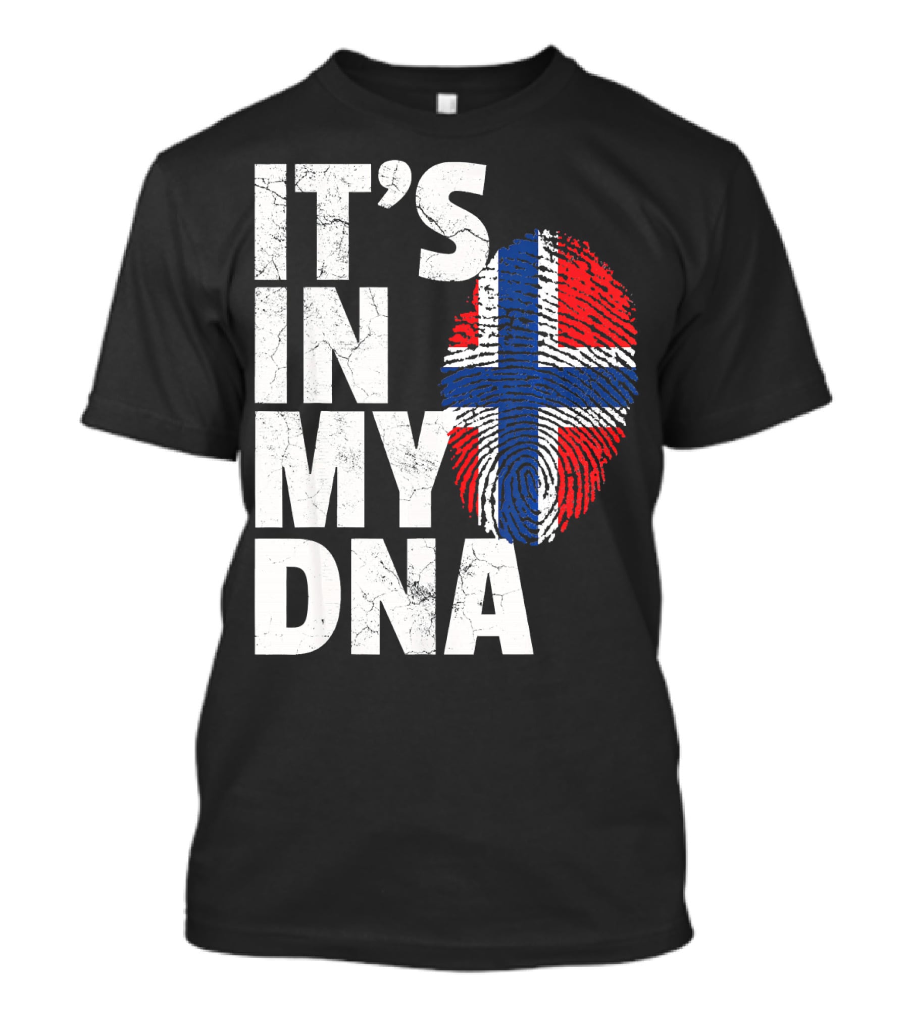 IT'S IN MY DNA Norwegian Norway Flag Fingerprint Pride T-Shirt