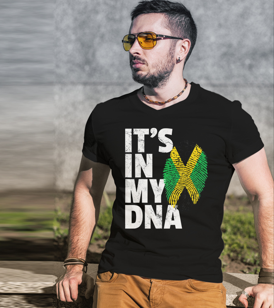 Its IN My Dna Jamaica Flag Jamaican Pride T-Shirt
