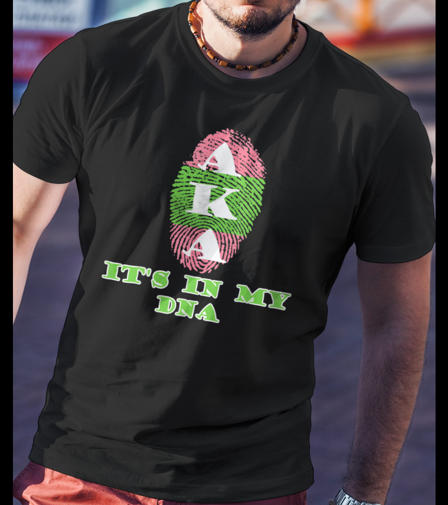 AKA Sorority It's In My DNA Fingerprint T-Shirt