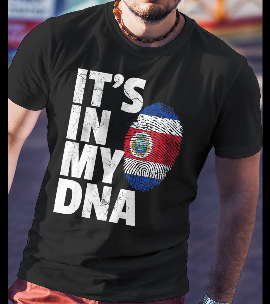 IT'S IN MY DNA Costa Rica Flag Rican Pride T-Shirt