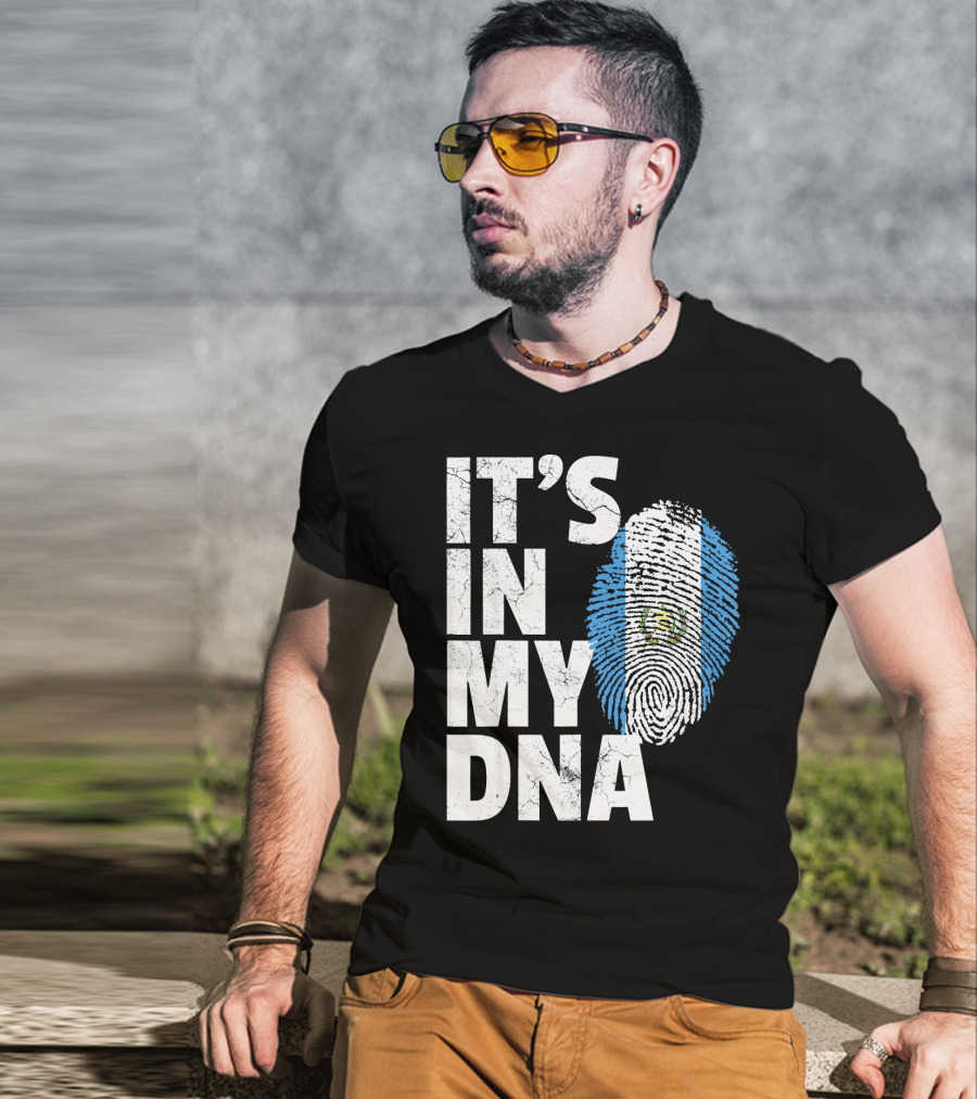 IT'S IN MY DNA Guatemala Flag Fingerprint T-Shirt
