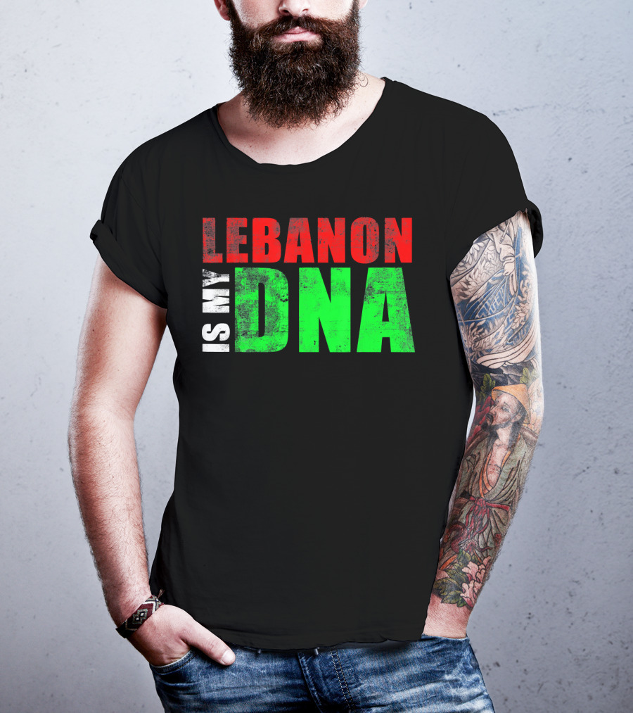 Lebanon Is My DNA Lebanese Flag Colors T-Shirt