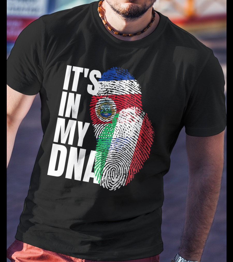 It's In My DNA Costa Rican Italian Flag Mix T-Shirt