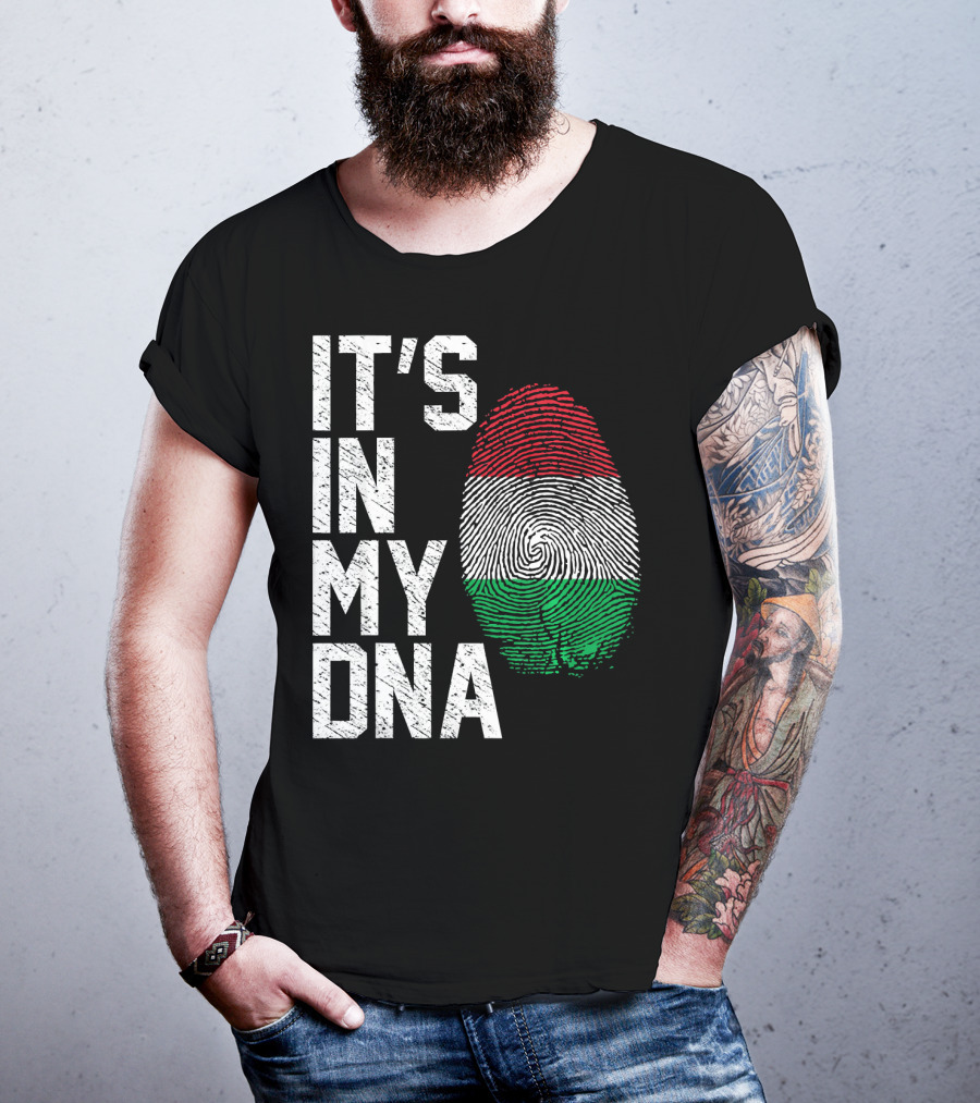 It's In My DNA Italian Italy Flag Fingerprint T-Shirt