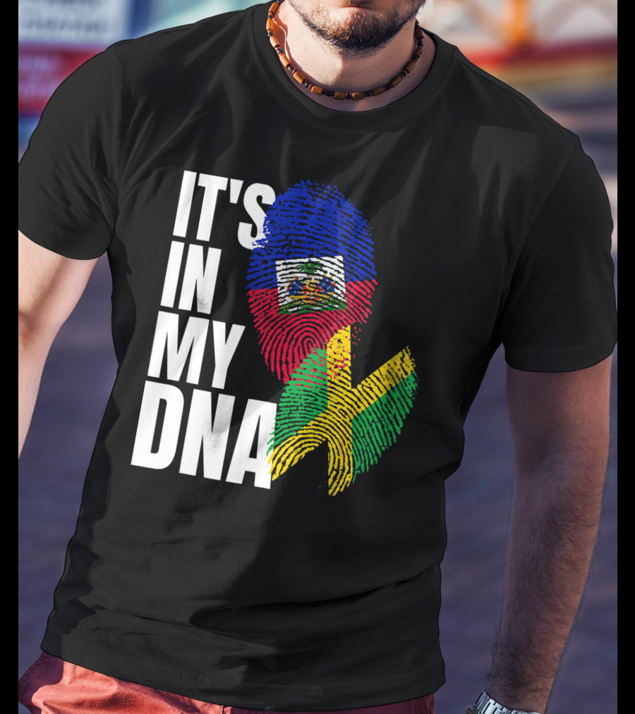 Jamaican Haitian Mix It's In My DNA Flag Heritage T-Shirt