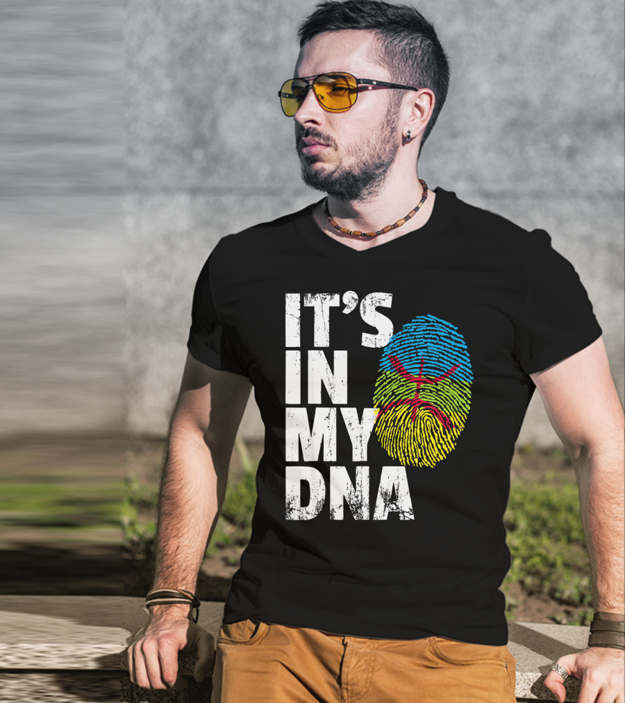 It's IN My Dna Amazigh Tamazgha Kabyle Fingerprint T-Shirt