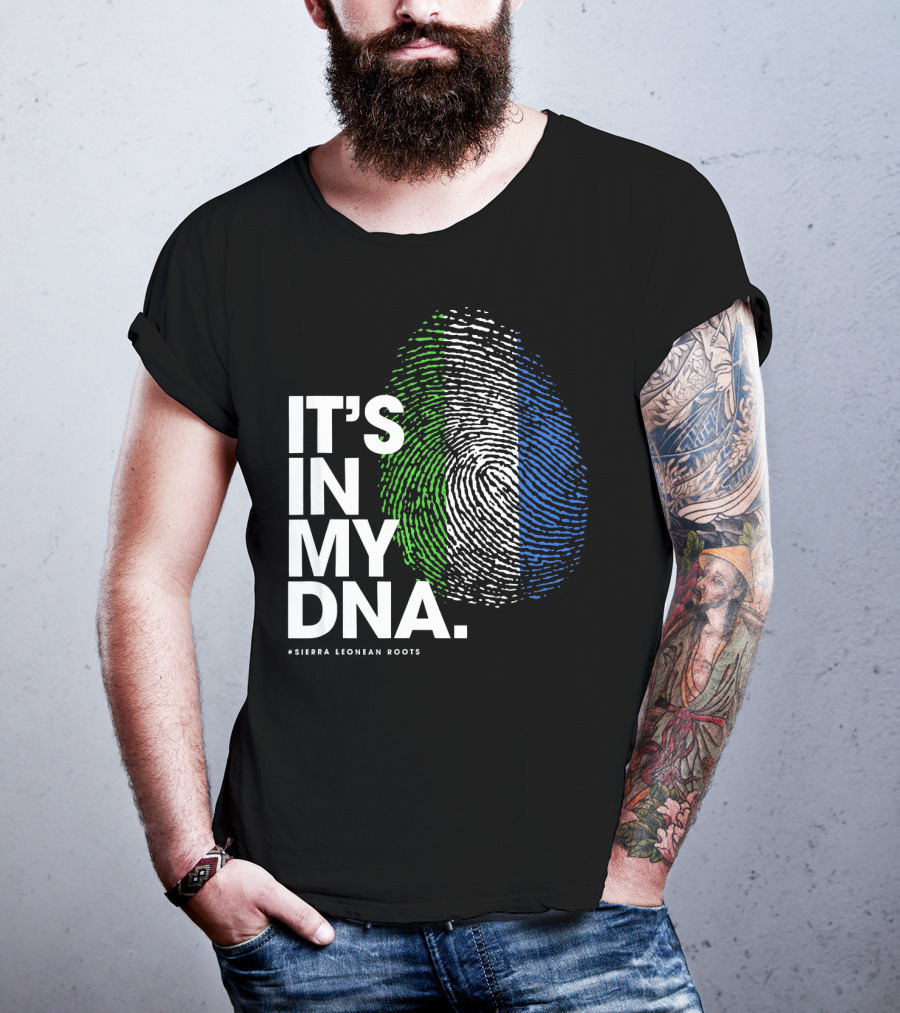 IT'S IN MY DNA Sierra Leonean Roots Fingerprint T-Shirt