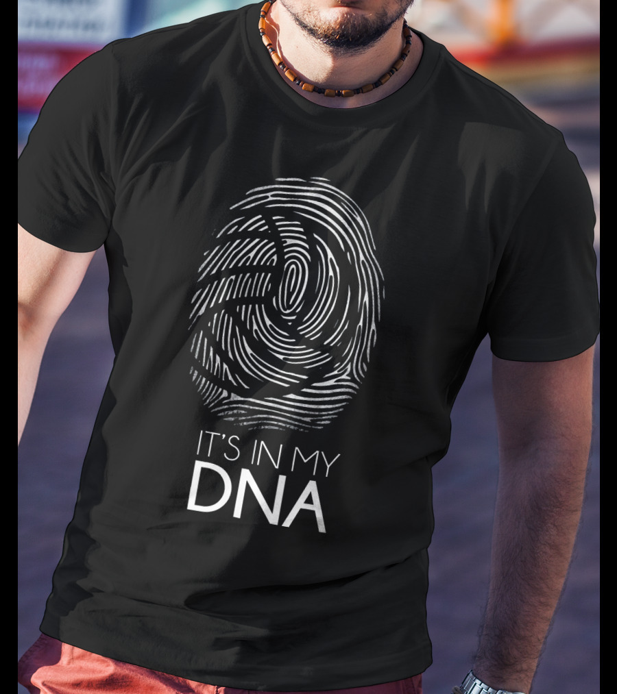 It's In My DNA Volleyball Fingerprint T-Shirt