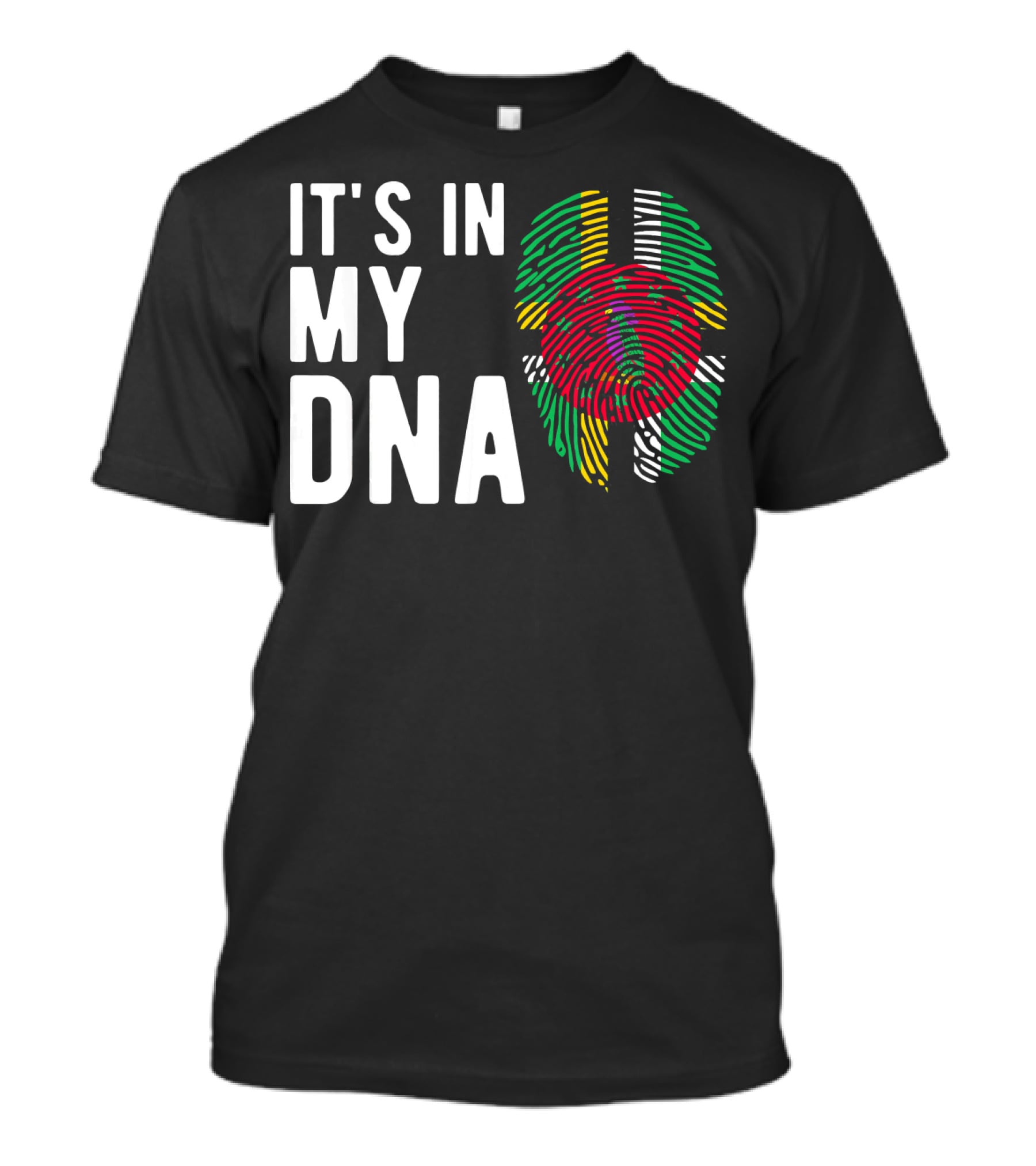 It's In My DNA Dominica Flag Dominican Fingerprint T-Shirt
