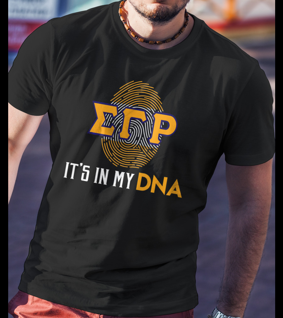 Sigma Gamma Rho SGRho It's In My DNA Fingerprint T-Shirt