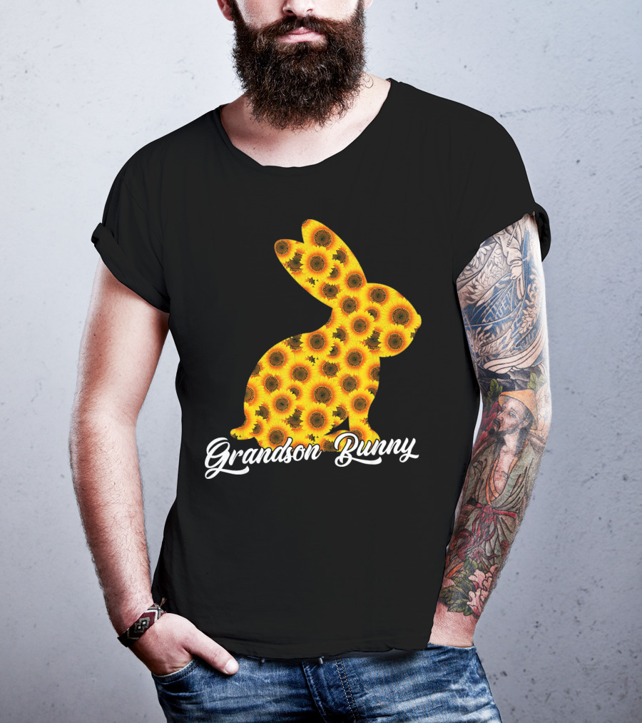 Grandson Bunny Sunflower Floral T-Shirt