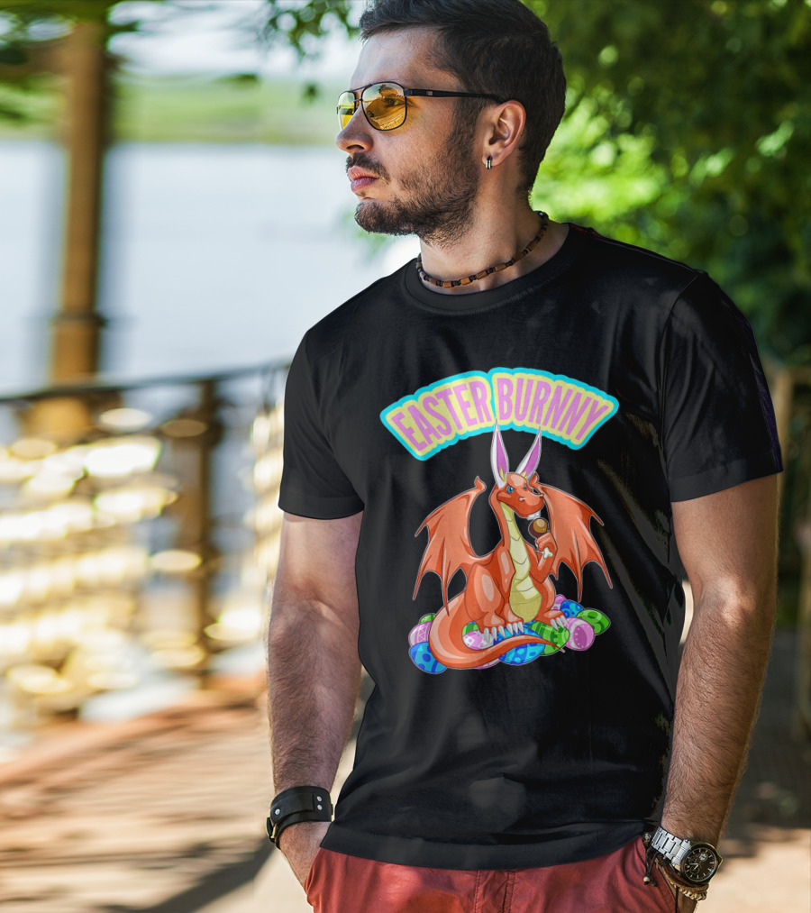 Easter Burnny Dragon With Eggs And Candy T-Shirt