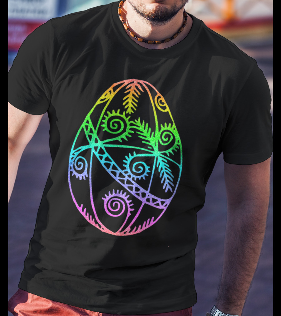 Easter Egg Rainbow Color Spiral T-Shirt