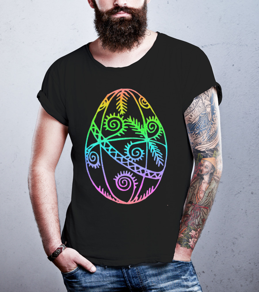 Easter Egg Rainbow Color Spiral T-Shirt