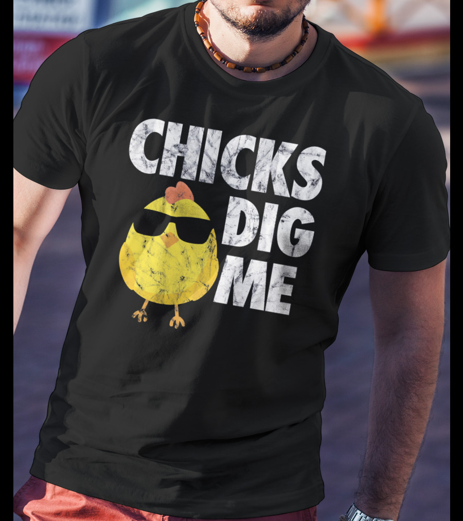 Kids Cute Easter Chicks Dig Me Sunglasses Chicken T-Shirt