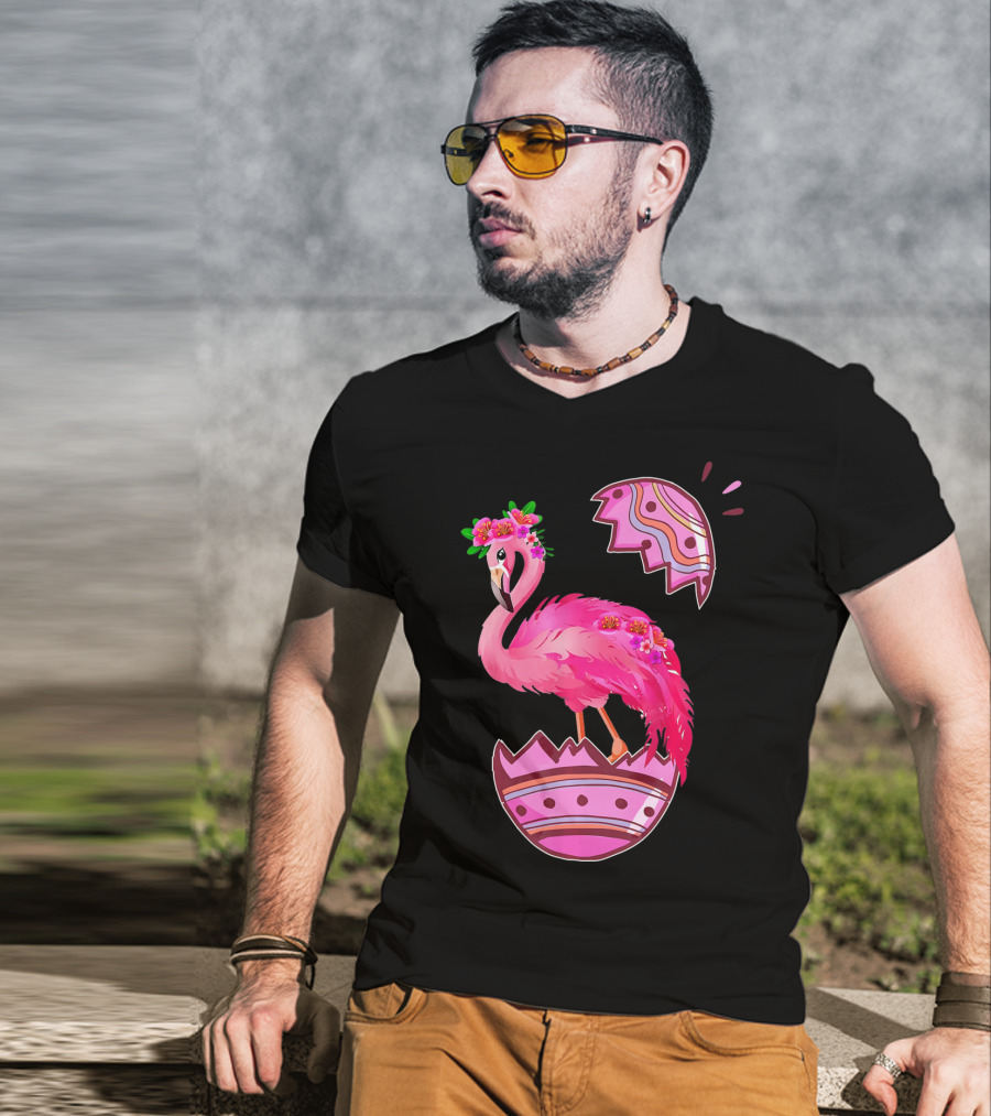 Flamingo Pink Easter Egg Delight T-Shirt