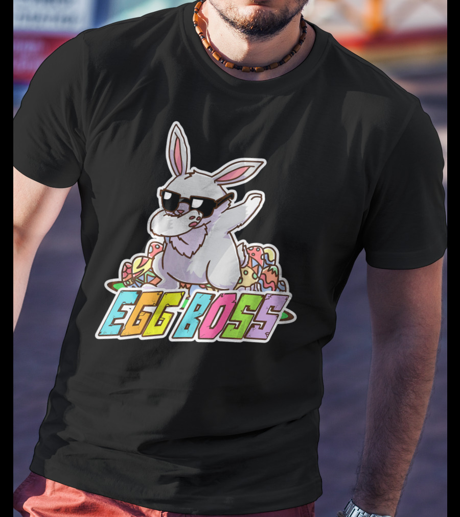 EGG BOSS Easter Bunny Dabbing Sunglasses T-Shirt