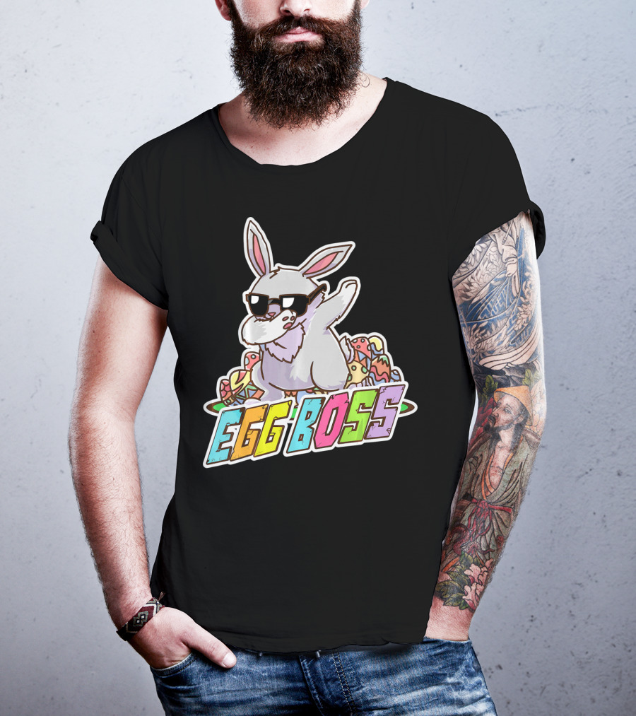 EGG BOSS Easter Bunny Dabbing Sunglasses T-Shirt