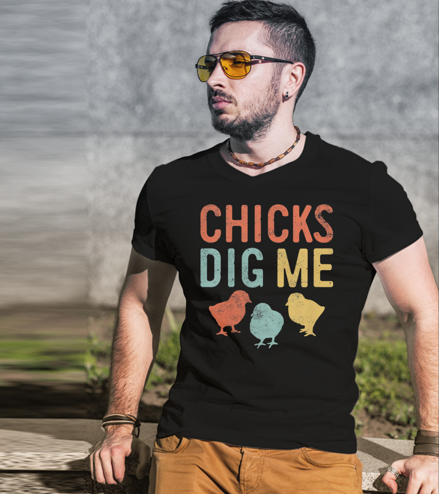Chicks Dig Me Kids Easter Chicks T-Shirt