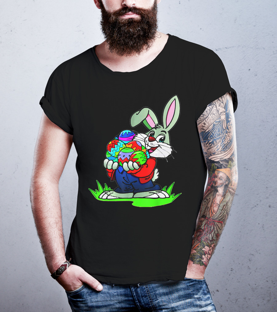 Easter Bunny With Colorful Eggs T-Shirt