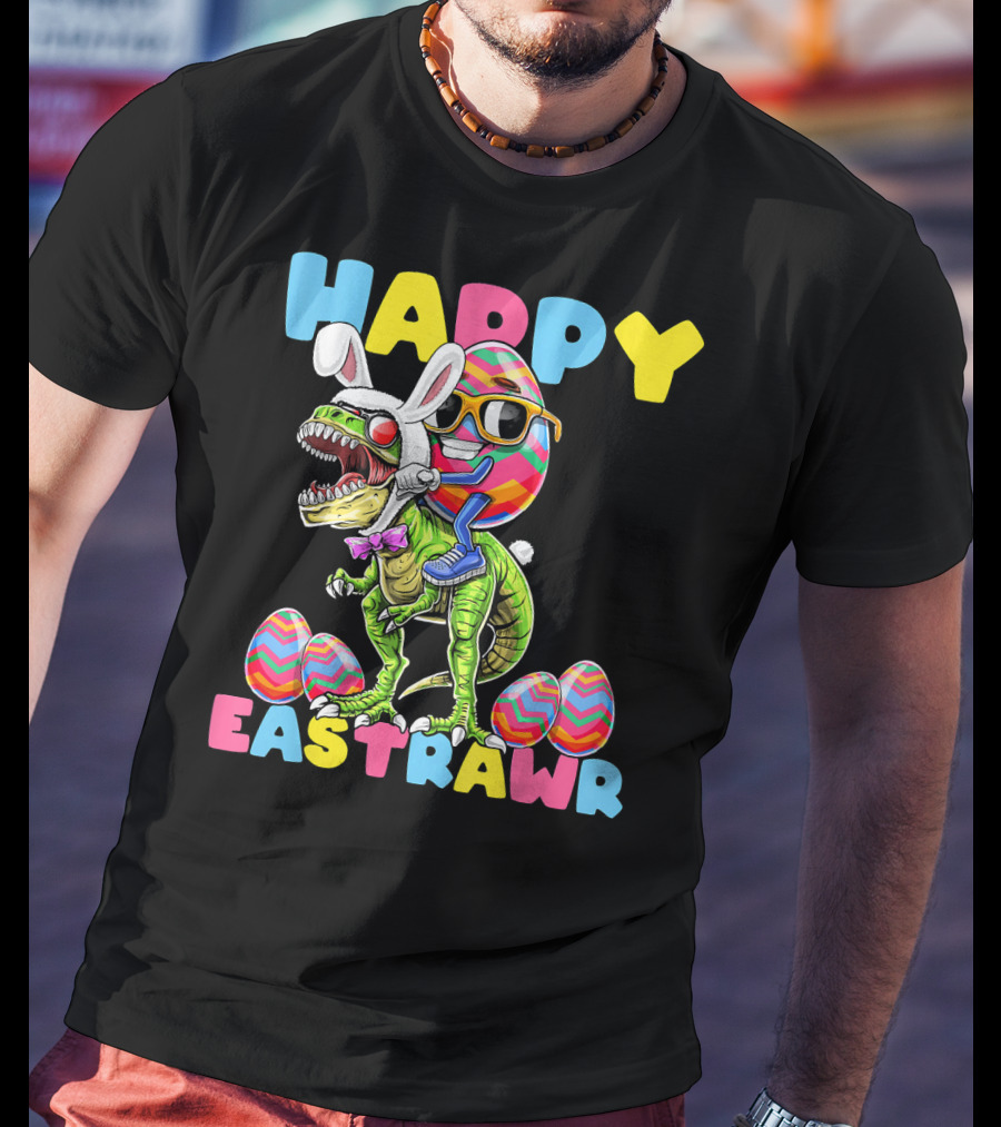 Happy Eastrawr Bunny Dinosaur Egg Rabbit T-Shirt