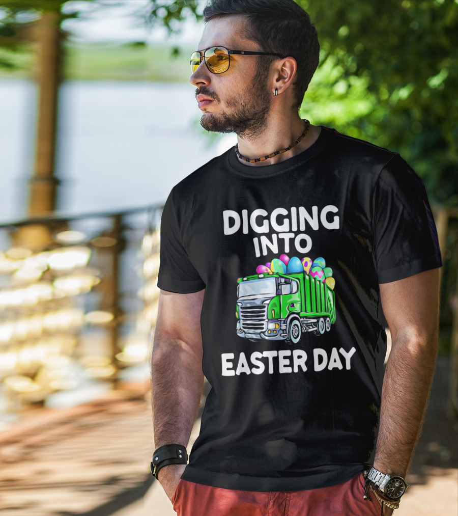 Digging Into Easter Day Truck With Easter Eggs T-Shirt