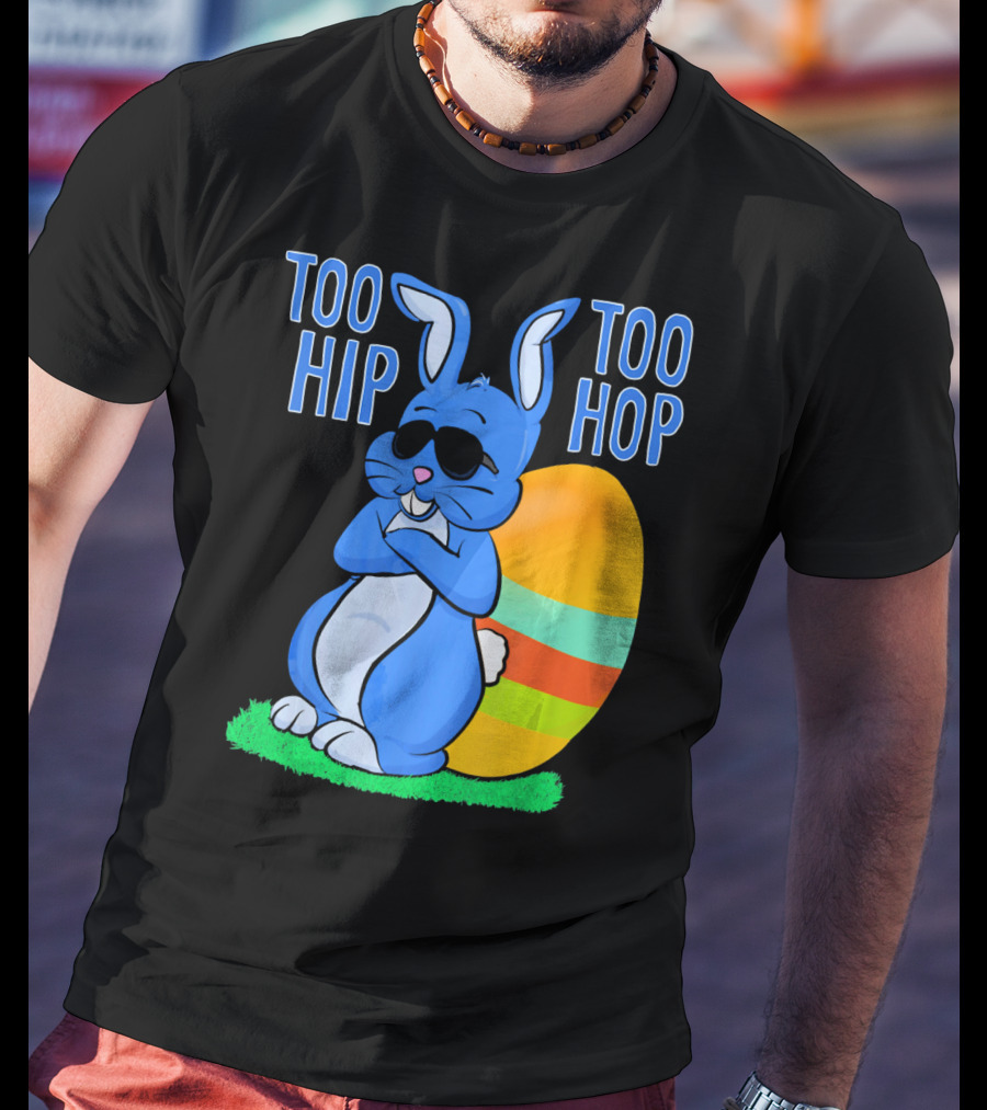 Too Hip Too Hop Easter Bunny Egg Girls Kids T-Shirt