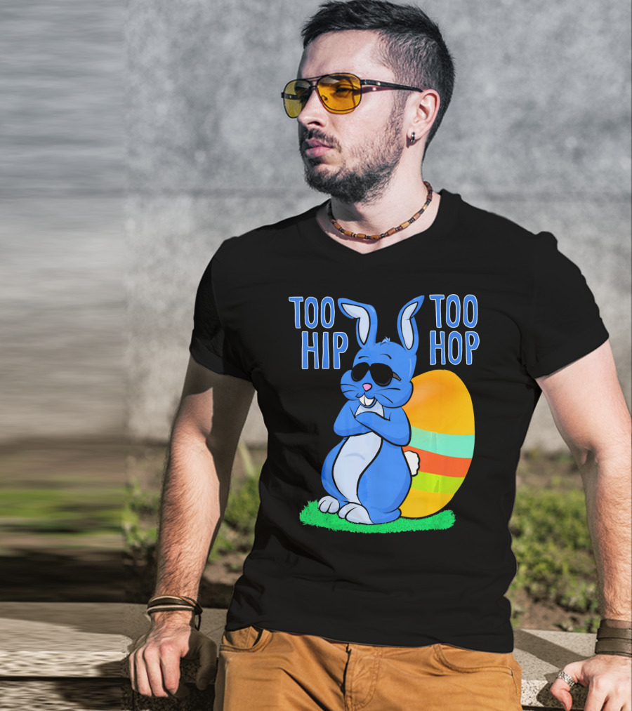 Too Hip Too Hop Easter Bunny Egg Girls Kids T-Shirt