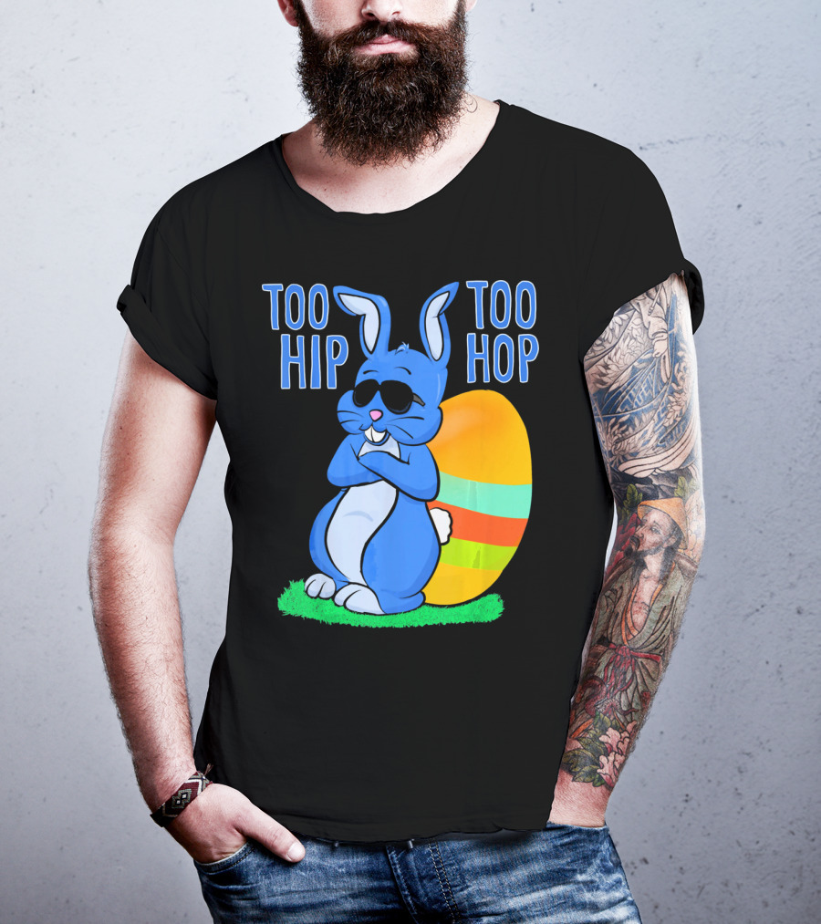Too Hip Too Hop Easter Bunny Egg Girls Kids T-Shirt