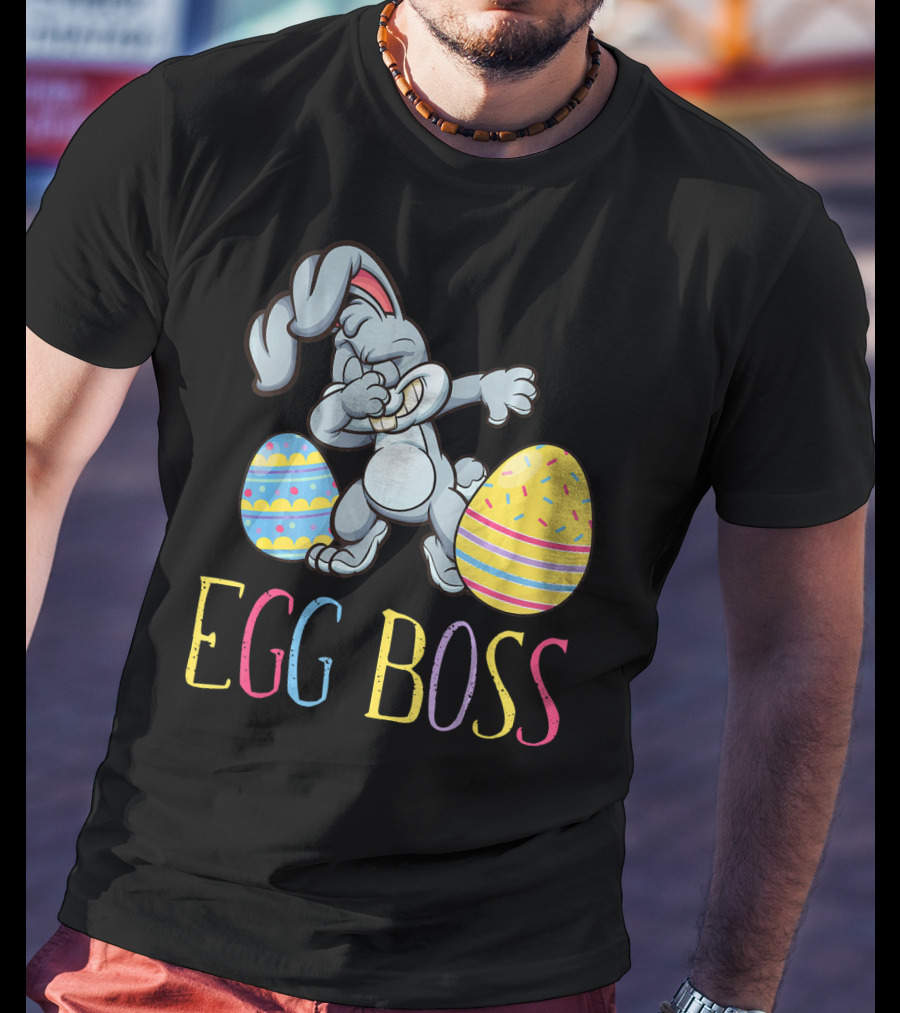 Dabbing Bunny Egg Boss Easter Fun T-Shirt