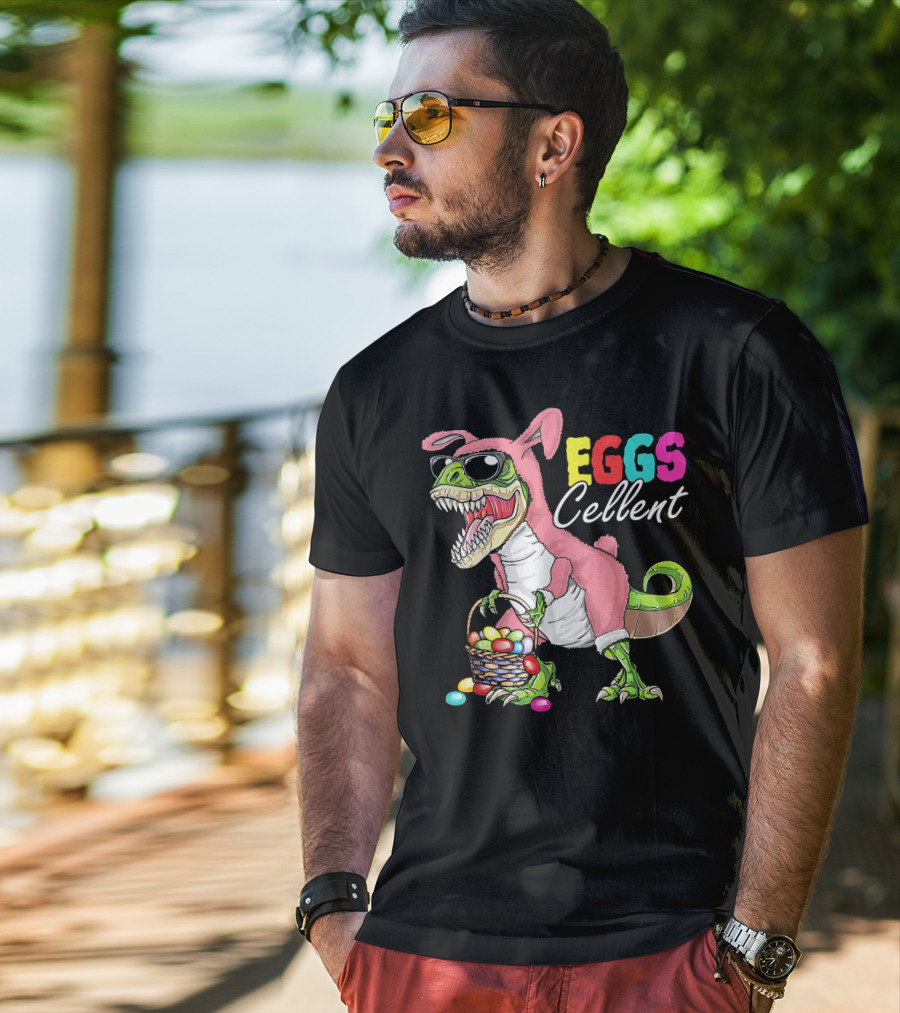 EGGS Cellent Dinosaur Easter Rex Bunny T-Shirt