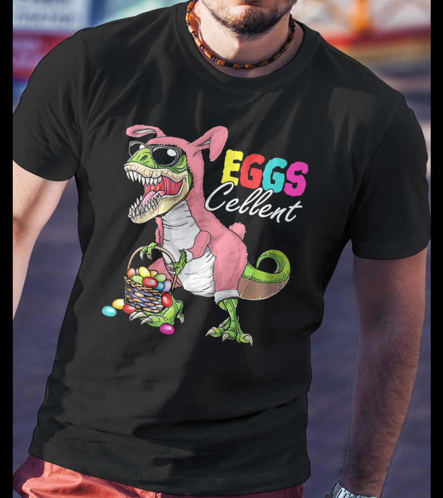 EGGS Cellent Dinosaur Easter Rex Bunny T-Shirt