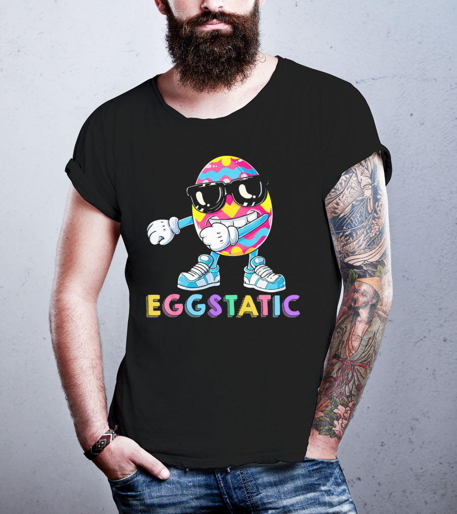 Eggstatic Flossing Easter Egg Dance With Sunglasses And Sneakers T-Shirt