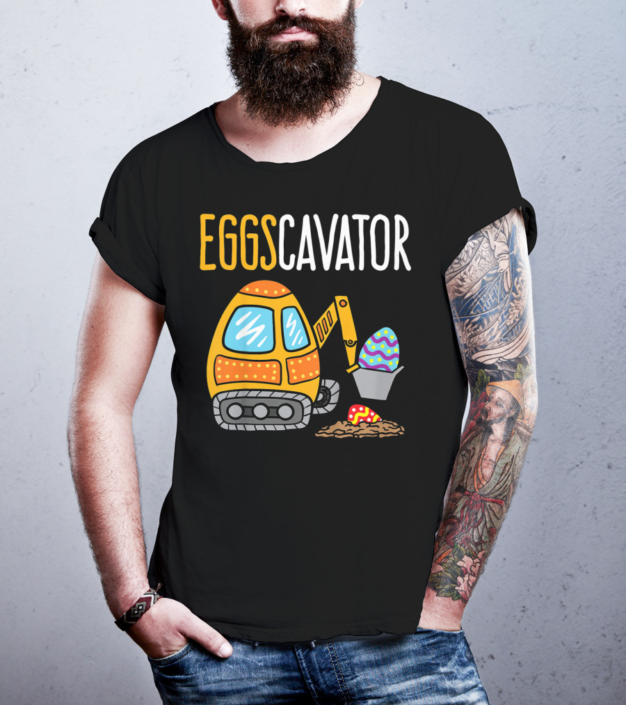 Eggscavator Kids Easter Egg-Digging Excavator Boys T-Shirt