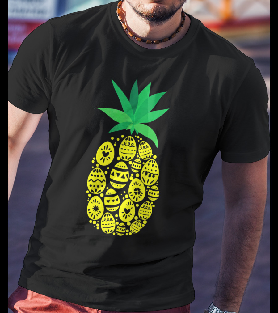 Funny Pineapple Easter Eggs Hunting East T-Shirt