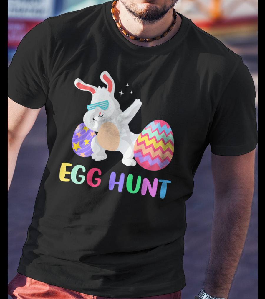 Easter Bunny Dabbing Egg Hunt Funny Easter T-Shirt