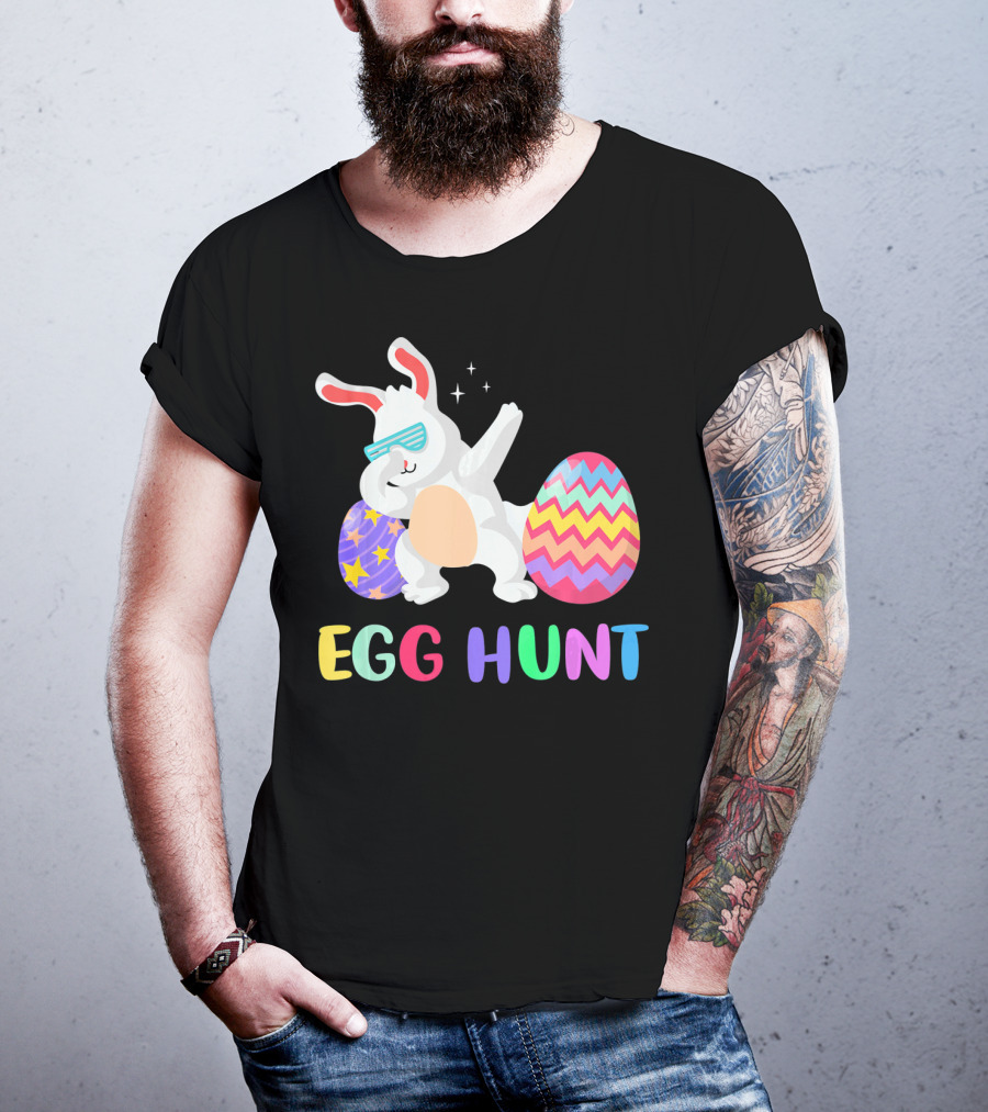 Easter Bunny Dabbing Egg Hunt Funny Easter T-Shirt