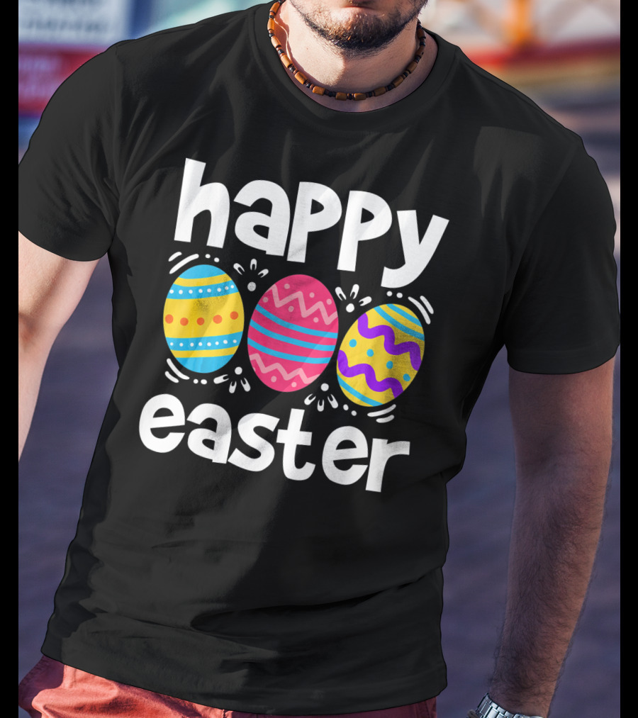 Happy Easter Colorful Eggs T-Shirt