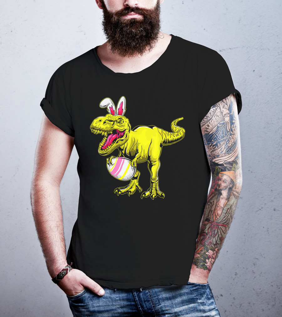 Tyrannosaurus Rex Easter Bunny Dinosaur With Egg T-Shirt